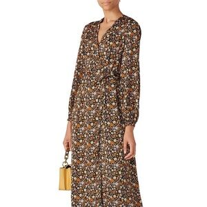 Scotch & Soda Floral Long Sleeve Wrap Dress